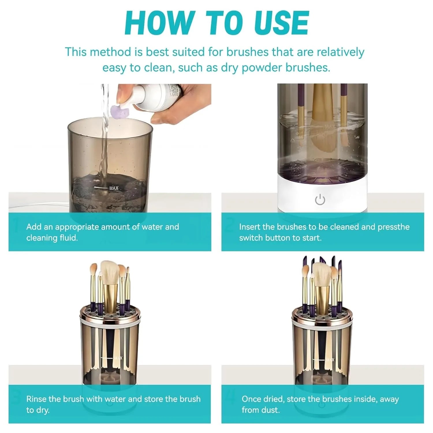 Easy Spin Makeup Brush Cleaner